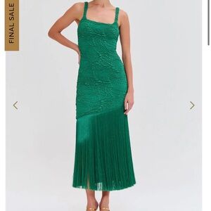 PatBO Jacquard Fringe Maxi Dress